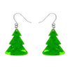 Tree Ripple Drop Earrings - Green  -  Erstwilder Essentials  -  Quirky Resin and Enamel Accessories