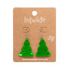 Tree Ripple Drop Earrings - Green  -  Erstwilder Essentials  -  Quirky Resin and Enamel Accessories