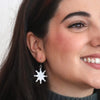Snowflake Ripple Drop Earrings - White  -  Erstwilder Essentials  -  Quirky Resin and Enamel Accessories