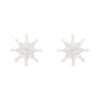 Snowflake Ripple Stud Earrings - White  -  Erstwilder Essentials  -  Quirky Resin and Enamel Accessories