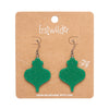 Baubles Glitter Drop Earrings - Green