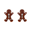 Gingerbread Man Stud Earrings  -  Erstwilder Essentials  -  Quirky Resin and Enamel Accessories