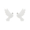 White Dove Stud Earrings  -  Erstwilder Essentials  -  Quirky Resin and Enamel Accessories
