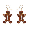 Gingerbread Man Drop Earrings  -  Erstwilder Essentials  -  Quirky Resin and Enamel Accessories