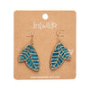 Leaf Textured Emerald Resin Drop Earrings - Gold  -  Erstwilder Essentials  -  Quirky Resin and Enamel Accessories