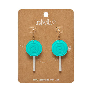 Lollypop Drop Earrings - Green  -  Erstwilder Essentials  -  Quirky Resin and Enamel Accessories
