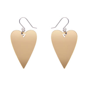 From the Heart Essential Drop Earrings - Gold  -  Erstwilder Essentials  -  Quirky Resin and Enamel Accessories