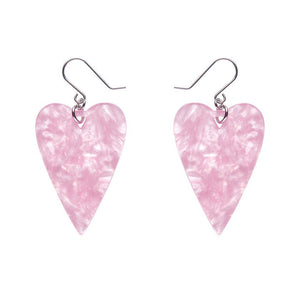 From the Heart Essential Drop Earrings - Pink  -  Erstwilder Essentials  -  Quirky Resin and Enamel Accessories