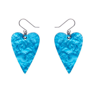 From the Heart Essential Drop Earrings - Blue  -  Erstwilder Essentials  -  Quirky Resin and Enamel Accessories