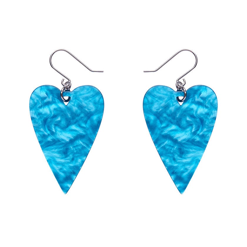 From the Heart Essential Drop Earrings - Blue  -  Erstwilder Essentials  -  Quirky Resin and Enamel Accessories
