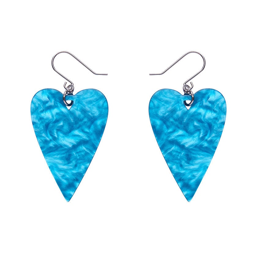 From the Heart Essential Drop Earrings - Blue  -  Erstwilder Essentials  -  Quirky Resin and Enamel Accessories