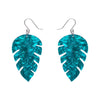 Large Leaf Essential Drop Earrings - Green