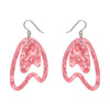 Atomic Boomerang Drop Earrings - Pink  -  Erstwilder Essentials  -  Quirky Resin and Enamel Accessories
