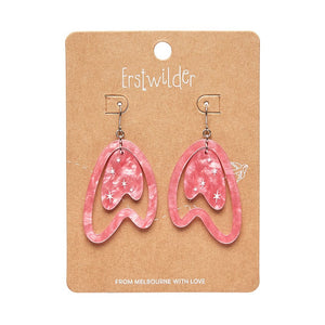 Atomic Boomerang Drop Earrings - Pink  -  Erstwilder Essentials  -  Quirky Resin and Enamel Accessories