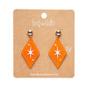 Atomic Diamond Drop Earrings - Orange  -  Erstwilder Essentials  -  Quirky Resin and Enamel Accessories