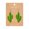 Cactus Drop Earrings - Light Green  -  Erstwilder Essentials  -  Quirky Resin and Enamel Accessories