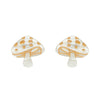 Mushroom Stud Earrings - Cream  -  Erstwilder Essentials  -  Quirky Resin and Enamel Accessories