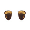 Acorn Stud Earrings - Brown