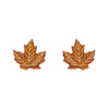Maple Leaf Stud Earrings - Orange  -  Erstwilder Essentials  -  Quirky Resin and Enamel Accessories