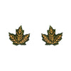Maple Leaf Stud Earrings - Green  -  Erstwilder Essentials  -  Quirky Resin and Enamel Accessories
