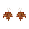 Maple Leaf Drop Earrings - Orange  -  Erstwilder Essentials  -  Quirky Resin and Enamel Accessories