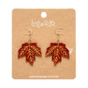 Maple Leaf Drop Earrings - Orange  -  Erstwilder Essentials  -  Quirky Resin and Enamel Accessories