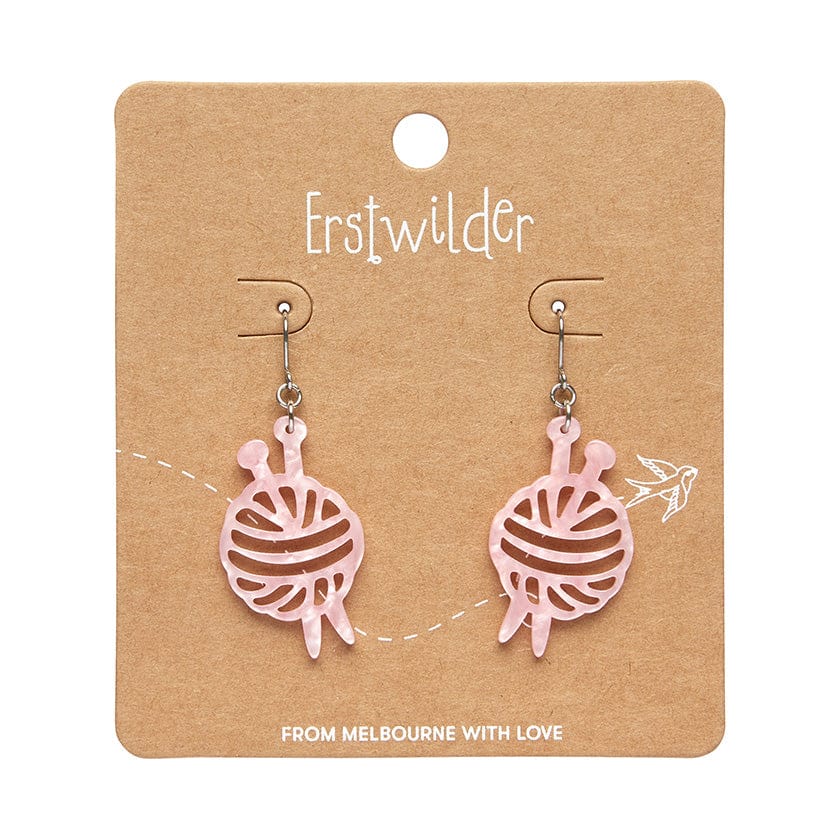 Pink ball drop earrings hot sale