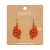 Ball Of Yarn Ripple Drop Earrings - Orange  -  Erstwilder Essentials  -  Quirky Resin and Enamel Accessories