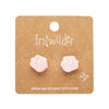 Eternal Rose Stud Earrings - Light Pink  -  Erstwilder Essentials  -  Quirky Resin and Enamel Accessories