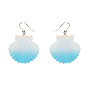 Sea Shell Drop Earrings - Iridescent  -  Erstwilder Essentials  -  Quirky Resin and Enamel Accessories