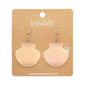 Sea Shell Drop Earrings - Iridescent  -  Erstwilder Essentials  -  Quirky Resin and Enamel Accessories