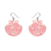 Sea Shell Drop Earrings - Pale Pink  -  Erstwilder Essentials  -  Quirky Resin and Enamel Accessories