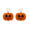 Jack O Lantern Drop Earrings - Orange  -  Erstwilder Essentials  -  Quirky Resin and Enamel Accessories