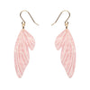 Fairy Wings Drop Earrings - Pink  -  Erstwilder Essentials  -  Quirky Resin and Enamel Accessories