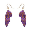 Fairy Wings Drop Earrings - Purple  -  Erstwilder Essentials  -  Quirky Resin and Enamel Accessories