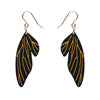 Fairy Wing Drop Essential Earrings - Black  -  Erstwilder Essentials  -  Quirky Resin and Enamel Accessories