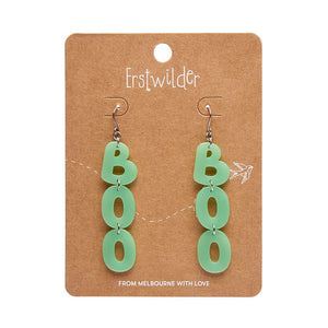 Boo Drop Earrings - Glow in the Dark  -  Erstwilder Essentials  -  Quirky Resin and Enamel Accessories