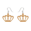 Royal Crown Drop Earrings - Gold  -  Erstwilder Essentials  -  Quirky Resin and Enamel Accessories