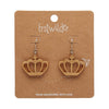 Royal Crown Drop Earrings - Gold  -  Erstwilder Essentials  -  Quirky Resin and Enamel Accessories