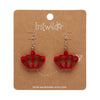 Royal Crown Drop Earrings - Red  -  Erstwilder Essentials  -  Quirky Resin and Enamel Accessories