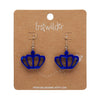 Royal Crown Drop Earrings - Blue  -  Erstwilder Essentials  -  Quirky Resin and Enamel Accessories