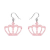 Royal Crown Drop Earrings - Pink  -  Erstwilder Essentials  -  Quirky Resin and Enamel Accessories