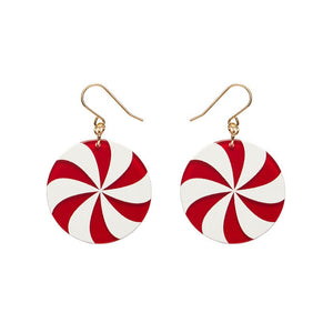 Lollies Drop Earrings - Red  -  Erstwilder Essentials  -  Quirky Resin and Enamel Accessories