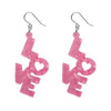 LOVE Ripple Drop Earrings - Pink  -  Erstwilder Essentials  -  Quirky Resin and Enamel Accessories