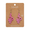 LOVE Ripple Drop Earrings - Pink  -  Erstwilder Essentials  -  Quirky Resin and Enamel Accessories