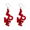LOVE Ripple Drop Earrings - Red  -  Erstwilder Essentials  -  Quirky Resin and Enamel Accessories