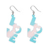 LOVE Drop Earrings - Iridescent  -  Erstwilder Essentials  -  Quirky Resin and Enamel Accessories
