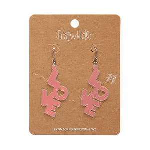LOVE Drop Earrings - Iridescent  -  Erstwilder Essentials  -  Quirky Resin and Enamel Accessories