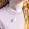 Ducks Simplified Mini Brooch  -  Erstwilder Simplified  -  Quirky Resin and Enamel Accessories