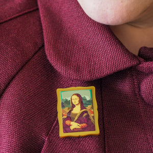 Da Vinci Simplified Mini Brooch  -  Erstwilder Simplified  -  Quirky Resin and Enamel Accessories